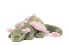 Jellycat Large 19.7 in Malachy Dragon NWT - Matcha Green Pink AUTHENTIC Sold