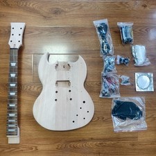 US Warehouse DIY SG Electric Guitar Kit Mahogany Body Rosewood Fretboard