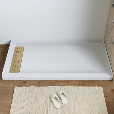 HOROW Slip-Resistant Threshold Shower Base, Rectangle Shower Pan with Drain