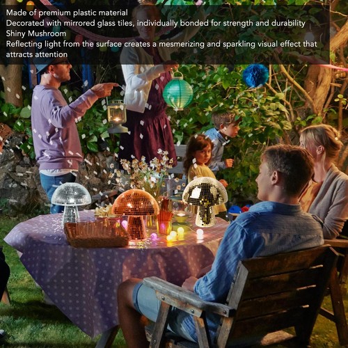 (Gold) Pilzspiegel Glitzer Reflexionspilze Tischdekor Partybevorzugt - Bild 18 von 22