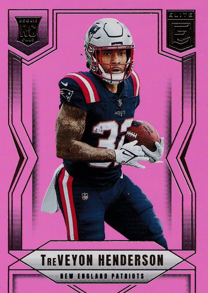 2025 Panini Donruss Elite - Rookies Treveyon Henderson #152 Pink Ink (RC)