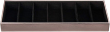 7 Slot Sunglasses Organizer, Leather Eyeglass Storage Tray Box for Table, Desk,