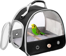 Bird Travel Carrier, Portable Small Bird Parrot Parakeet Carrier with Standing P