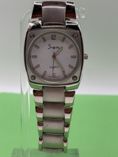 Vintage NOS Sheffield Men’s Quartz Watch White Dial Silver Tone Japan Movt