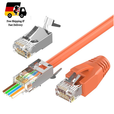VCELINK RJ45 Crimp Connector Cat7 10Gbps 10 Stück Kabelschutz