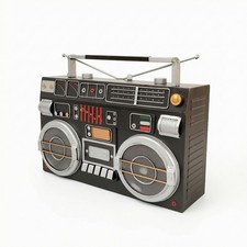 Ghettoblaster-Attrappe 80er-Jahre Kassettenrekorder-Modell tragbar f&uuml;r Sammler