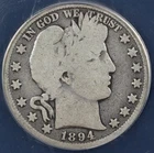 1894 50c Barber Half Dollar ANACS Good 6
