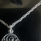 Stunning Vntg sterling silver & Turquoise filigree Set earrings & Necklace 18.5” — photo 5