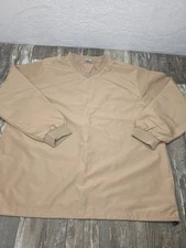 HPI Outdoor Golf Windshirt Size Large Mens Tan V-Neck Pullover NWOT