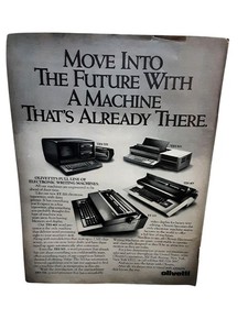 Olivetti Electronic Typewriter Vintage Advertisement 1979 Office Tech