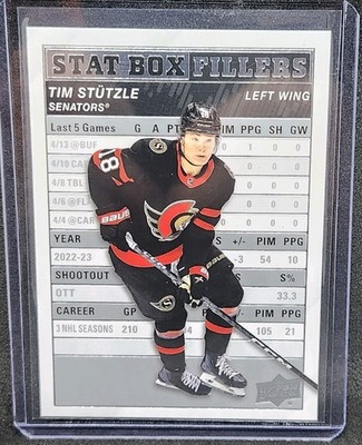 23-24 Upper Deck Tim Stutzle     Stat Box Fillers