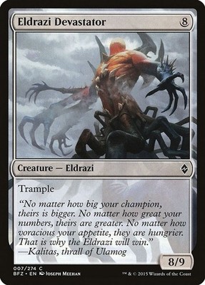 2015 Magic: The Gathering: BFZ - Eldrazi Devastator (#7, C, Near Mint)