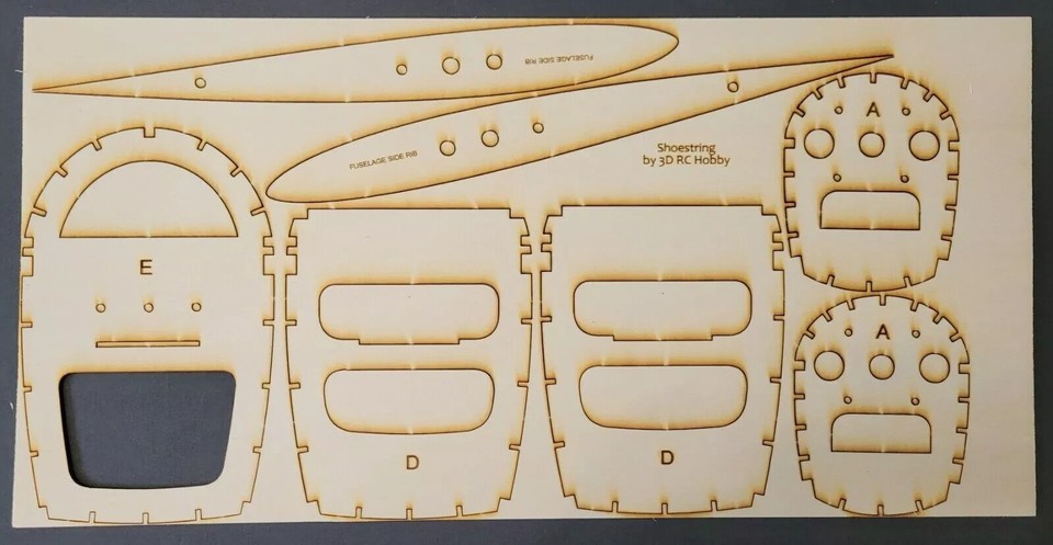 Shoestring Racer 52" WS RC Airplane Kit Laser Cut Balsa Ply Short Kit ...