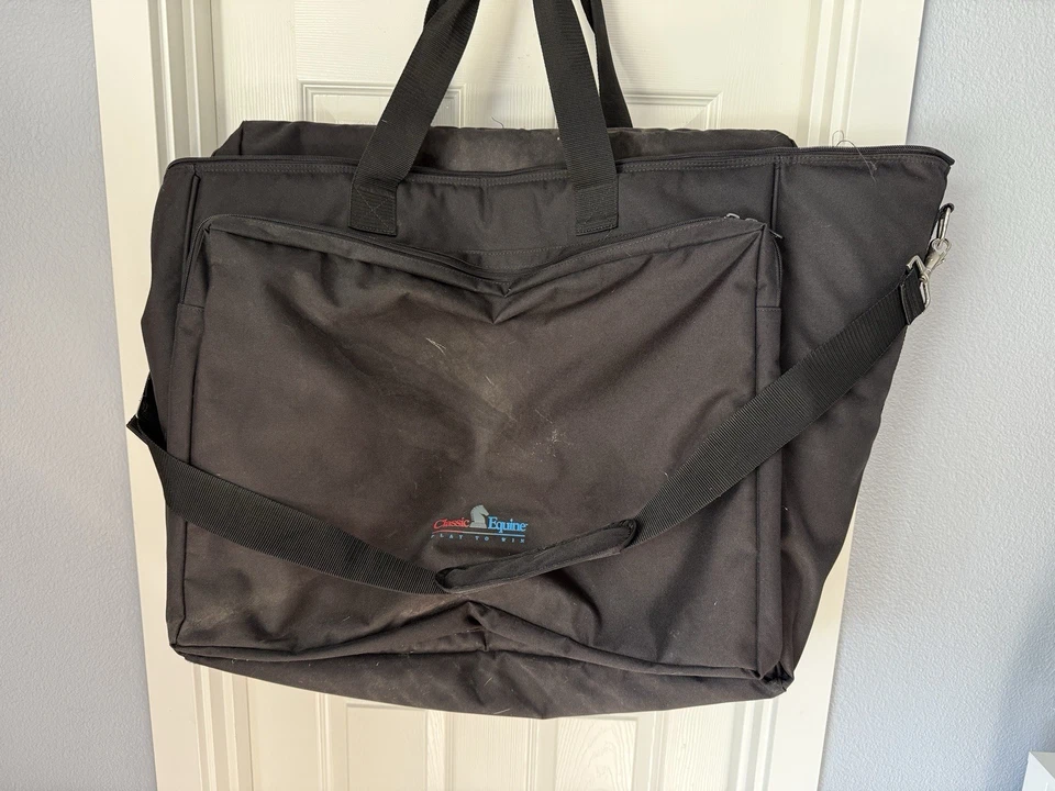 Bolsa de almacenamiento grande clásica aislada equina almohadilla de sillín/manta bolsa organizadora de granero Foto 2 de 4