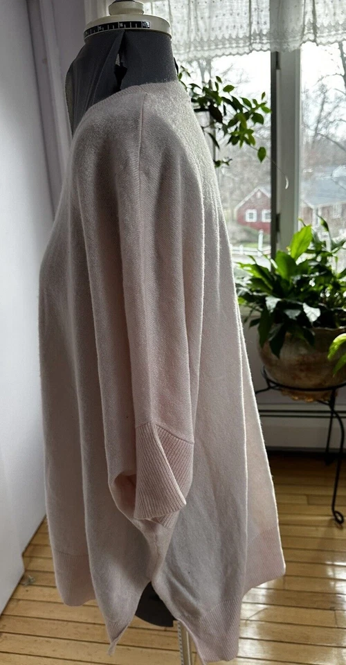 Top Pullover Isaac Mizrahi Mujer Rosa Cachemira Manga Corta Talla M Foto 2 de 4