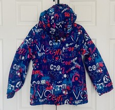 Volcom Girls' 8k Waterproof Winter Snow Ski Hooded Jacket Purple Logo sz XL
