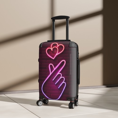 Custom Neon Korean Finger Heart Cabin 