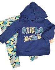 Baby Girl's hoodie sweatshirt and leggings outfit 2 pc set size 12M Kidgets