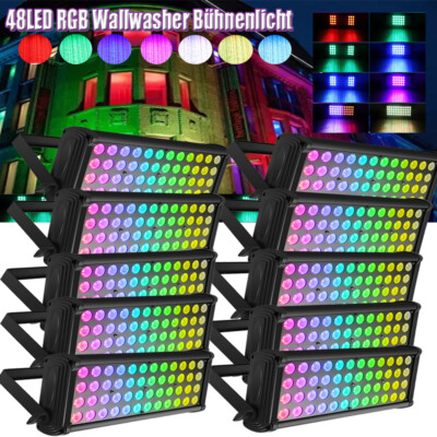 48*4WRGB LED Wall Washer Bühnenlicht DMX Strobe Partylicht Weihnachten Halloween