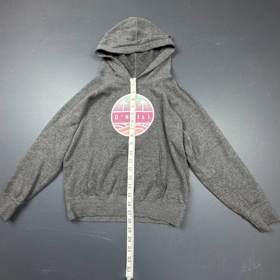 O’Neill Sudadera con Capucha Niños Pequeña Gris Pullover Sudadera Logo Gráfico Playa Palmeras Foto 4 de 4