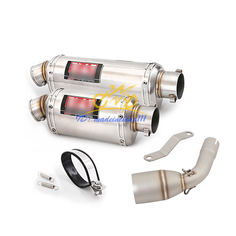 For Benelli TNT125 TNT135 2017-2023 Exhuast Mid Connect Pipe 51mm Muffler Tips