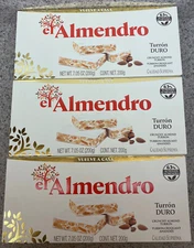 El Almendro Turron Duro -Crunchy almond turron 7.05 Ounce (3 PACK) FREE SHIPPING