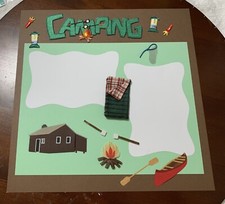 Camping-12 x 12 premade scrapbook page