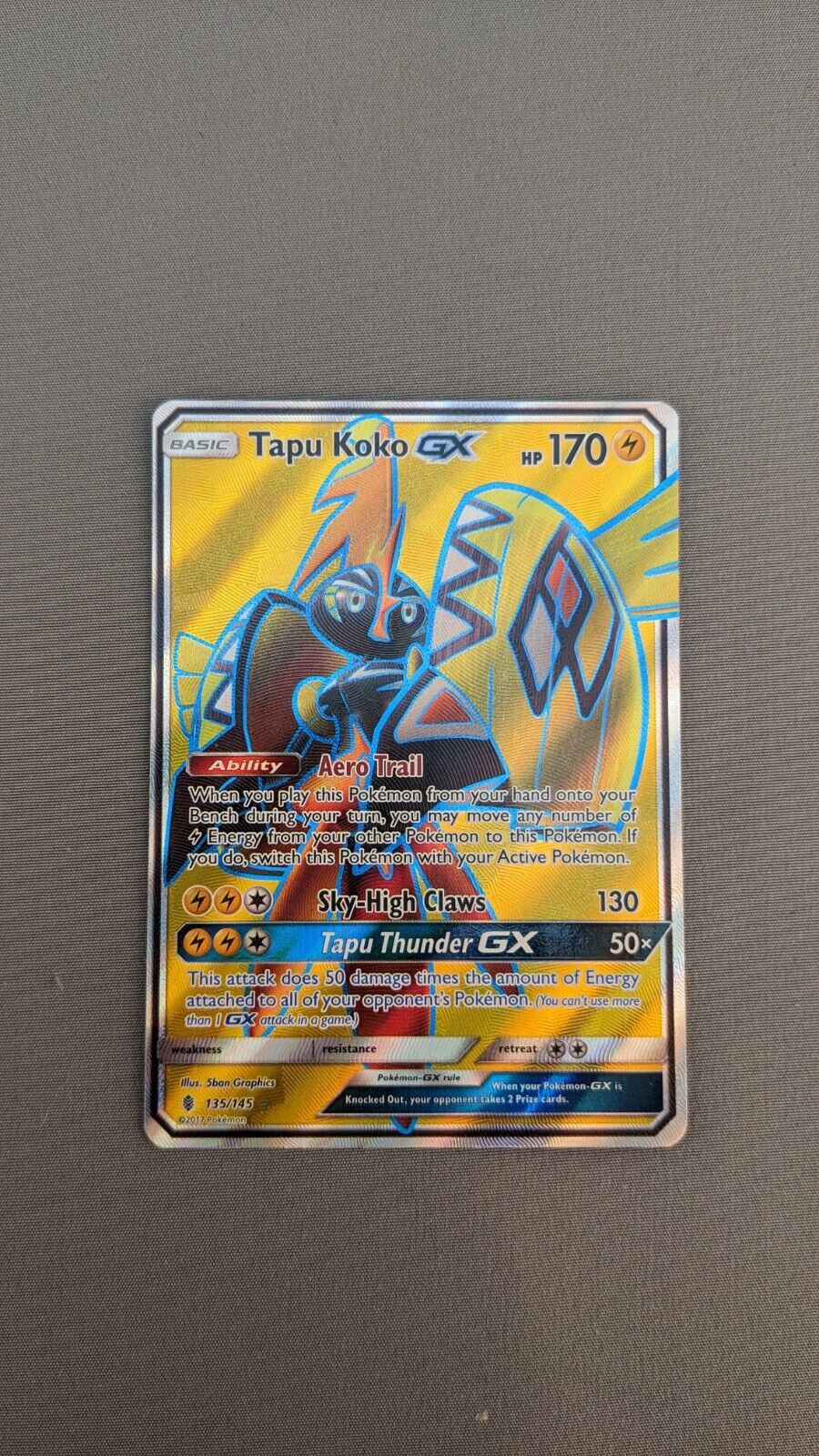 Mavin  Tapu Koko GX 135/145 Ultra Rare - Guardians Rising - Pokemon Card -  (24)