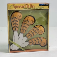 Joie de Vivre Spread it On Set of 4 Decorative Spreader Butter Cheese Knives