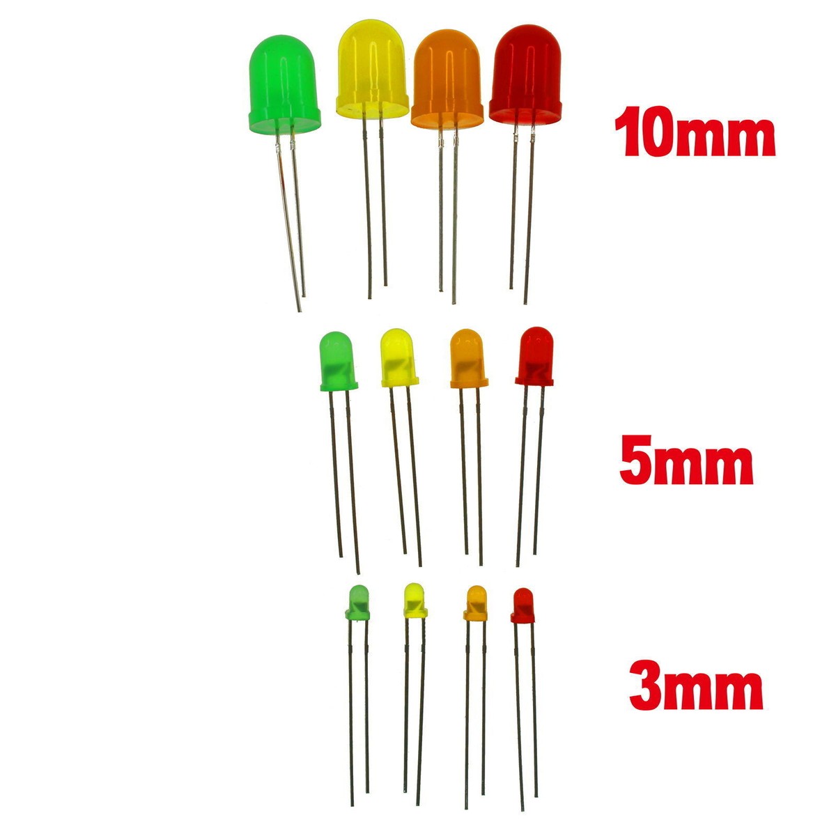 Buy Kingbright LD 30 GELB 3MM LED Wired Yellow Circular 3 Mm 15 Mcd 45 ° 20 MA 2 - Foto 3
