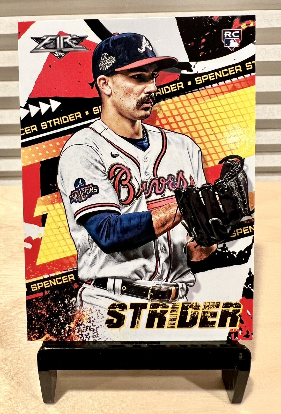 Spencer Strider 2022 Topps Fire Base Rookie Card #32, Braves