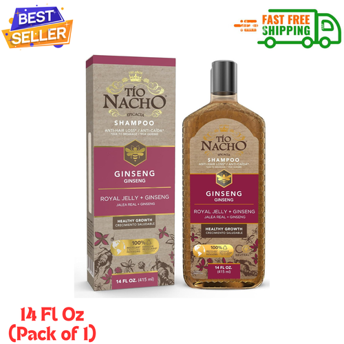 Tio Nacho Shampoo with Ginseng, Royal Jelly, Aloe Vera & Jojoba, 14 Fluid Ounces