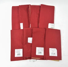 8 C & F Enterprises 100% Cotton Solid Red Tan 18" X 18" Cloth Napkins