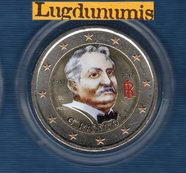 2 euro Commémo Couleur Color Italie 2012 SUP SPL Giovanni Pascoli Italia - Photo 1/1
