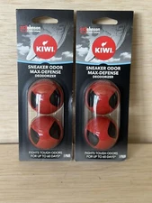 LOT OF 2 -Kiwi Sneaker Odor Max Defense Deodorizer Balls