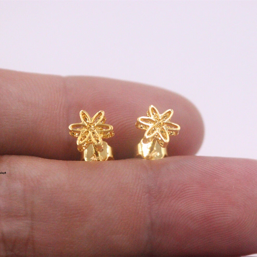 Buy 14k / 18k Gold Earrings, Gold Drop Earrings, Italian Gold Fine Jewelry. Real  Gold Earrings Made in Italy, Damask Texture Earrings. Online in India - Etsy