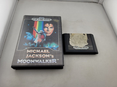 Michael Jackson's Moonwalker for Sega Genesis In Box IB Good Shape