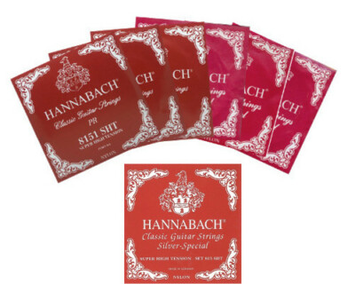 Hannabach 815SHT silver special - Satz oder Einzelsaiten - super high (rot)