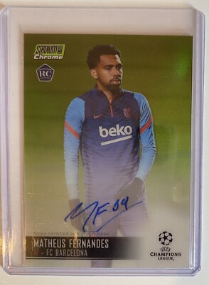 Topps 2020-21 Stadium Club Matheus Fernandes Barcelona RC Auto /99