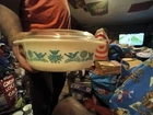 VTG Pyrex Bluebird Casserole Dish & Lid 1.5 Quart Turquoise White 043