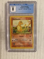 Pokemon TCG Charmander 46/102 Base Set Graded Pokemon Card CGC 8 Mint WOTC 1999