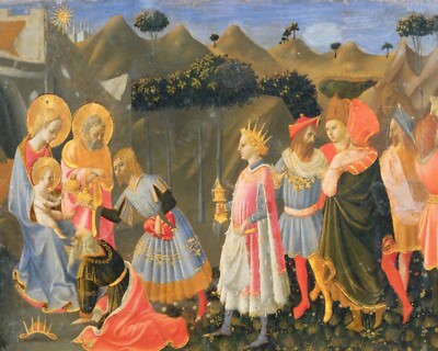 Catholic print picture-  ADORATION OF MAGI VA  -   8'' x 10'' ready to be framed