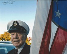 HANK KUDZIK SIGNED AUTHENTIC 8x10 PHOTO C w/COA BATTLE OF MIDWAY NAVY WAR HERO