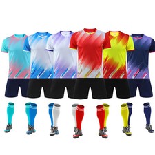 Boys Set Team Tracksuit Drawstring Uniform Training T-shirt Quick-drying Shorts