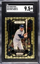 2024 Panini Prizm #130 Mickey Mantle Gold Vinyl Prizm 1/1 SGC 9.5 MT+