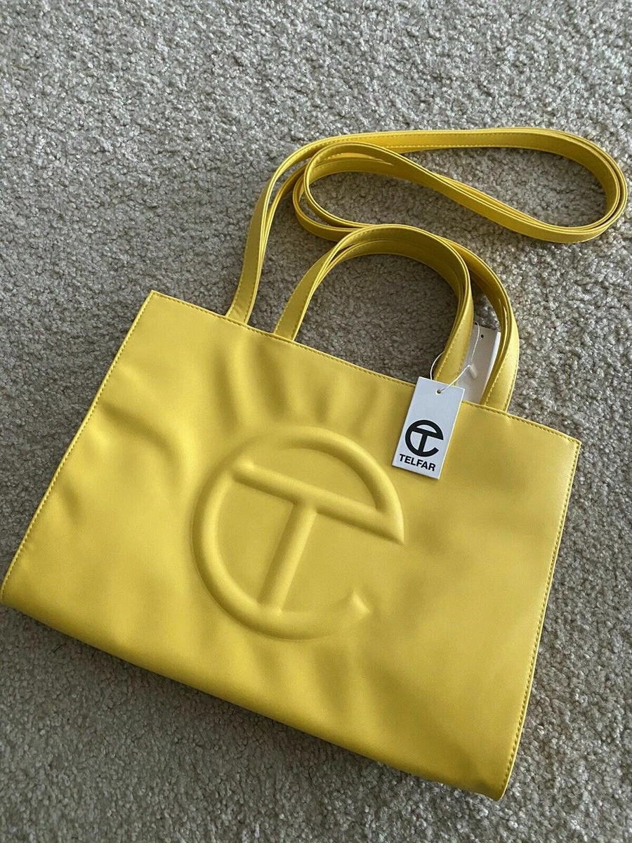 Telfar Small Yellow Shopping Bag - Yellow Handle Bags, Handbags