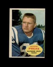 1960 Topps Football #6 George Preas STARX 3 VG  (CS114262)