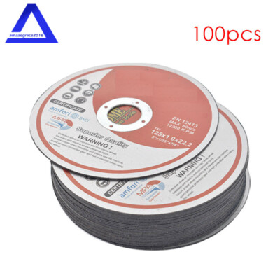 100 Pack 5''x0.040''x7/8'' Cut-off Wheel - Metal & Stainless Steel Cutting Discs