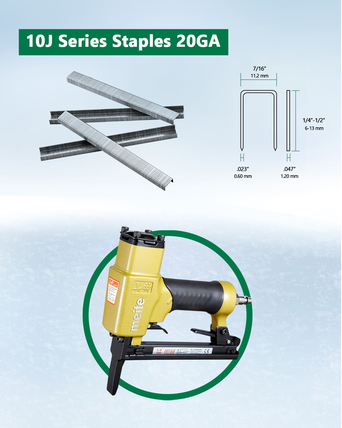 meite 1013JL 20GA 7/16'' crown Power Upholstery Stapler Long Nose stapler gun 6926857710319 eBay