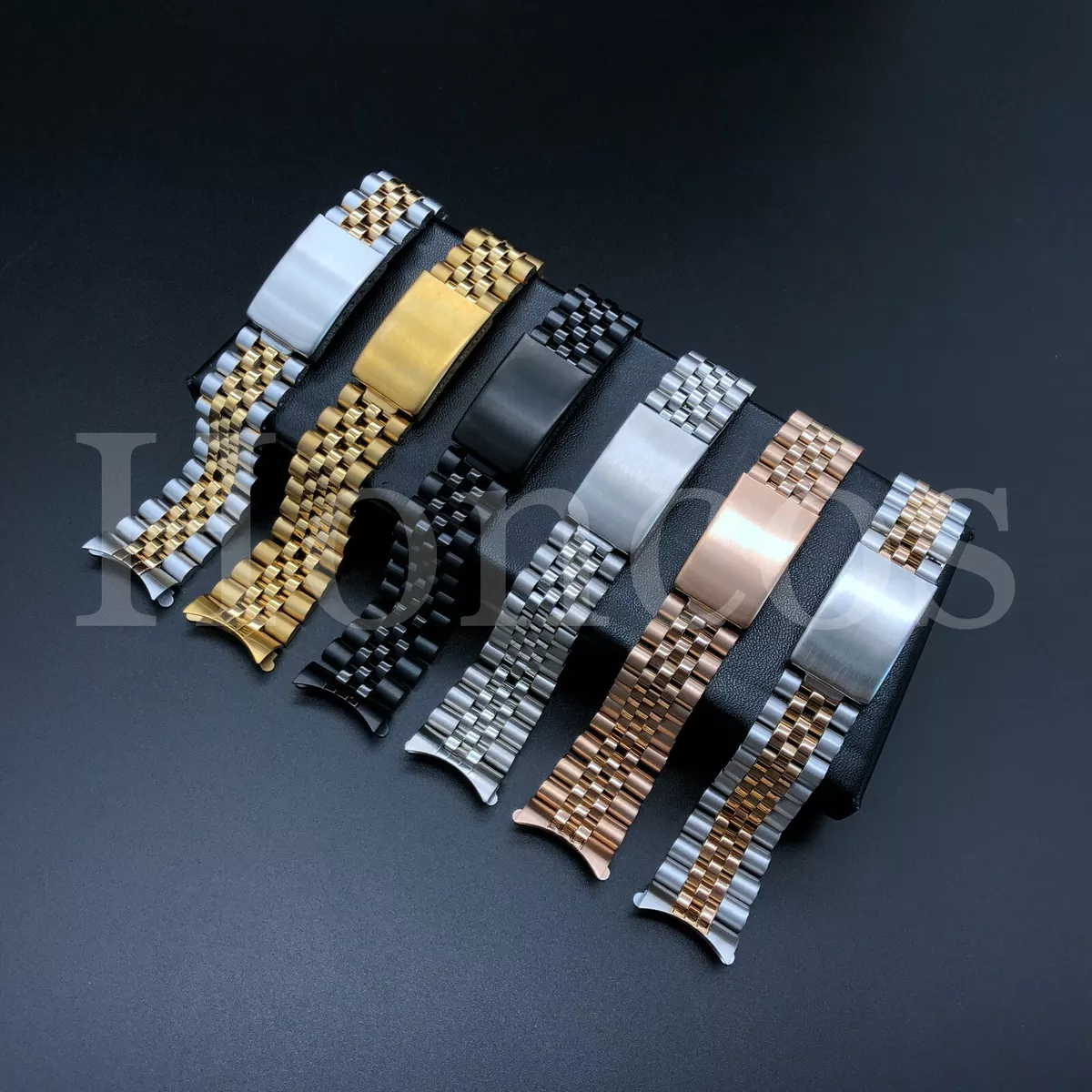 Heavy Duty Stainless Steel Watch Band with Hidden Clasp